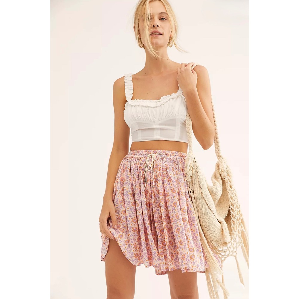 Intimately Free People Printed Shifty Shorts‎ Size XS Floral Long Flowy